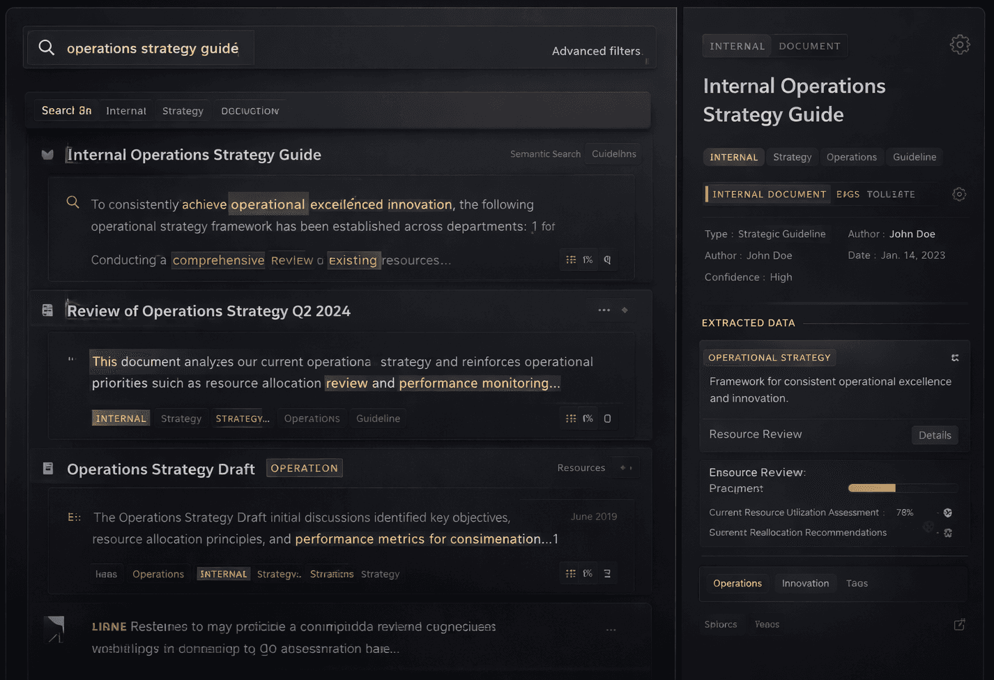 Vista conceptual de una solución documental con IA para búsqueda, recuperación, clasificación y extracción de información útil